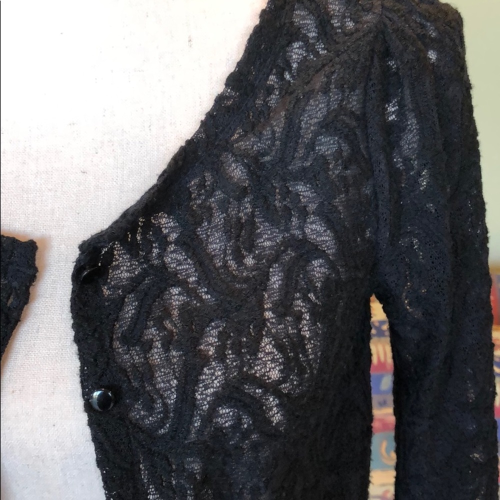 Nordstrom black lace cardigan - Picture 2 of 4